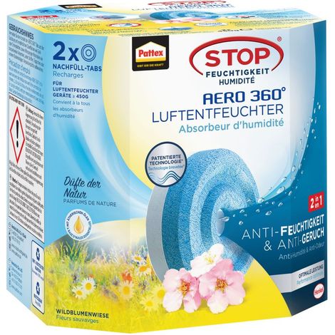 Pattex AERO 360° Pastillas de Recarga Incoloras Absorción Duradera