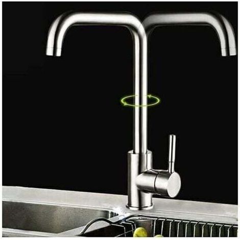 360° drehbare Küchenarmatur aus Edelstahl SUS304, geeignet für Einzel- und Doppelspülen, wassersparend und fingerabdruckresistent