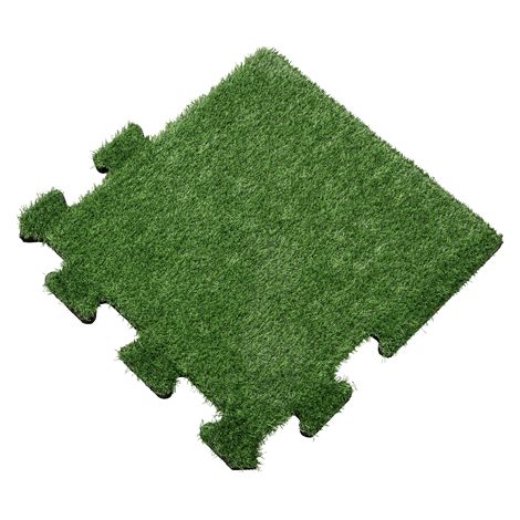 Loseta de caucho para césped artificial de 30 mm - Pieza lateral del sistema Puzzle (1/3)