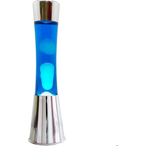 ITotal XL1773 Lampe à Lave 40 cm avec Base Argentée, Liquide Bleu et Cire Blanche (1/5)