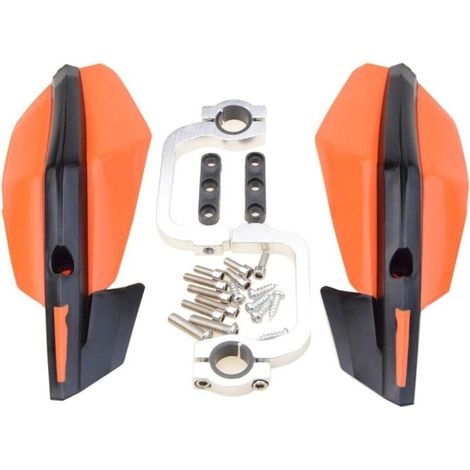 7/8 "22 MM protège-Mains Motocross Guidon Main Brosse Garde Remplacement pour Motocross Dirt Bike ATV Hors Route Orange-DOU
