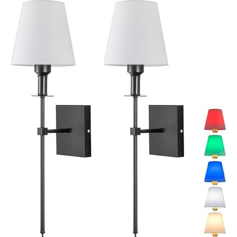 Kabellose, wiederaufladbare LED-Wandleuchte mit USB-Ladeanschluss und Fernbedienung, geeignet für den Innenbereich in Schlafzimmer, Wohnzimmer, Flur oder Restaurant (Farbe: Schwarz) (1/5)