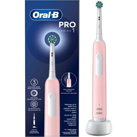 Oral-B - Elektrische Zahnbürste Pro Series 1 CrossAction, rosa 8001090918277
