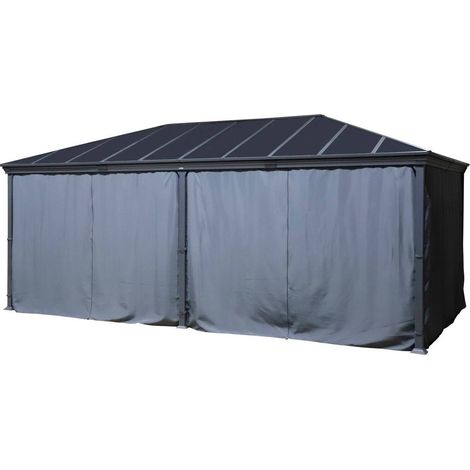 Tenda per pergola autoportante belize 6x3,6 m grigio ardesia - Hespéride