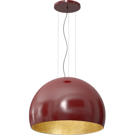 Lampada a sospensione Compo bordeaux oro Ø80 E27 Luminex