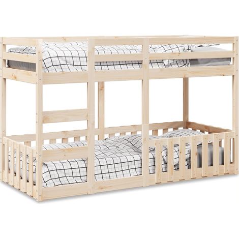 vidaXL Letto a Castello 90x190 cm in Legno Massello di Pino