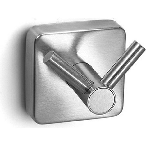 Appendino doppio gancio in acciaio inox finitura satinata CLODE-S kamalu