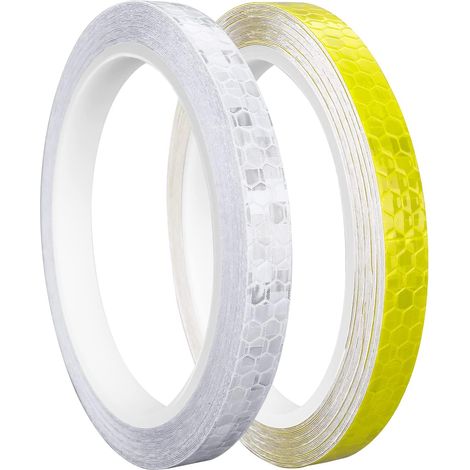 rouleaux de ruban réfléchissant, 10 mm x 8 m, imperméable, haute visibilité, autocollants de signalisation réfléchissants, ruban adhésif réfléchissant de sécurité (1/5)