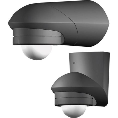 Grothe 94533 Da parete Rilevatore di movimento ad infrarossi passivo PIR 120 ° Relè Nero IP55 (1/2)