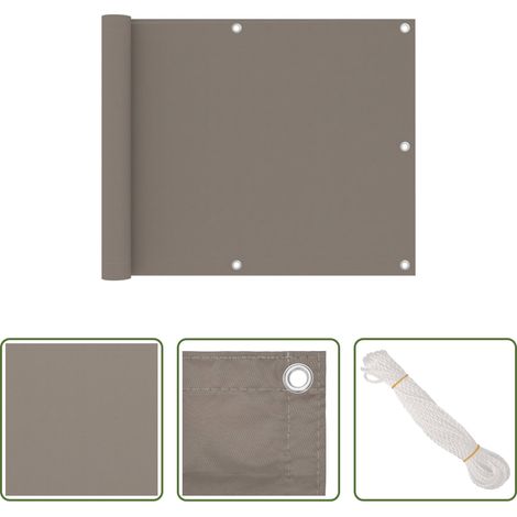 vidaXL Protection UV -  Écran de balcon Taupe 75x500 cm Tissu Oxford (1/5)