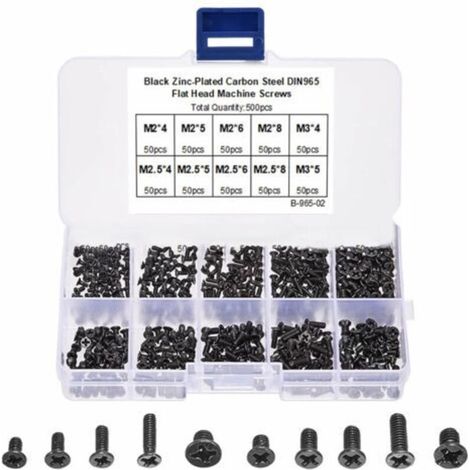 Vis Ordinateur, Micro Visserie, Vis pour Ordinateur Portable, Micro Vis de Réparation, Kit de Vis pour Ordinateur Portable Minuscule avec 10 Tailles, pour Ordinateur Portable, Carte Mère, Mont (1/5)