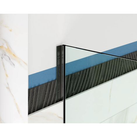 LSS-Edelstahlprofil für die Glasmontage 8-10mm Dusche Wand 11mm x 2400mm - schwarz glänzend