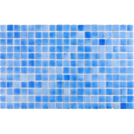 Ilcom mosaico in vetro pressato per piscine, bagni e saune 32.5cm x 51.5cm - Marine blue (1/5)