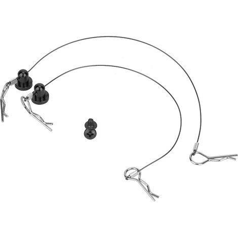 Clip anti-perte avec vis de retenue pour coque Traxxas 1/10 RC (Noir) (1/5)