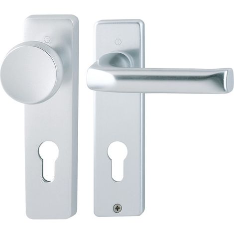 HOPPE® Wechselgarnitur mit Kurzschild London 54/227K/202KP/AP/113, Aluminium, 6270052 (1/4)