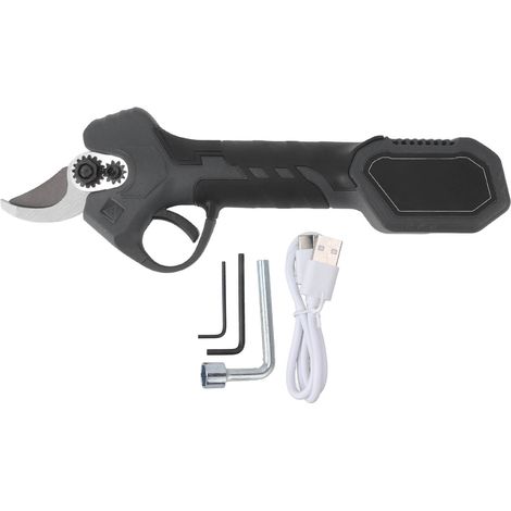 Sécateur électrique rechargeable puissant petit coupe-branches sans fil pour fleurs et branches noir (1/5)