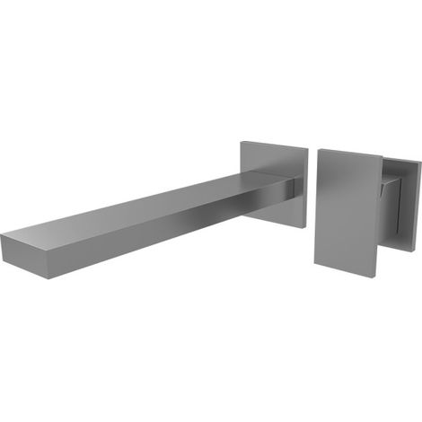Façade mitigeur lavabo 2 trous Tabula Bec 230 Mm Métal Brossé - CRISTINA ONDYNA TA25977