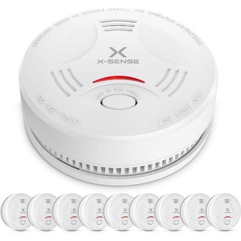 Détecteur de Fumée avec Batterie Scellée 10 Ans, SD11, Lot de 10  Conforme à la Norme EN14604 (1/5)