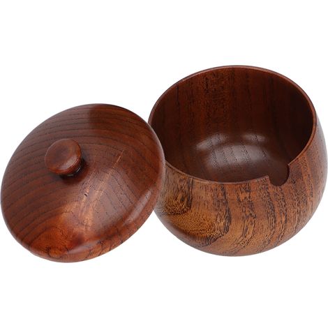 Pot à épices laqué, en bois de jujubier, de style japonais, pour un usage domestique en cuisine. (1/5)
