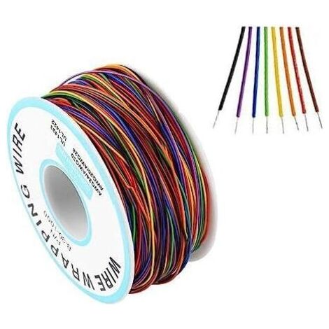 280 mètres Bell Wire Isolation Test 30AWG Cuivre étamé Câble solide Fil d'aviation résistant à haute température 8 couleurs (1/5)