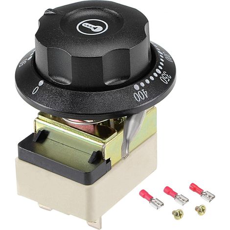 1NO 1NC 250V 16A 50-400C Temperature Control Switch Capillary Thermostat for Oven Refrigerator Heating, 0.7m, with 2 Screws and 3 Crimp Terminals