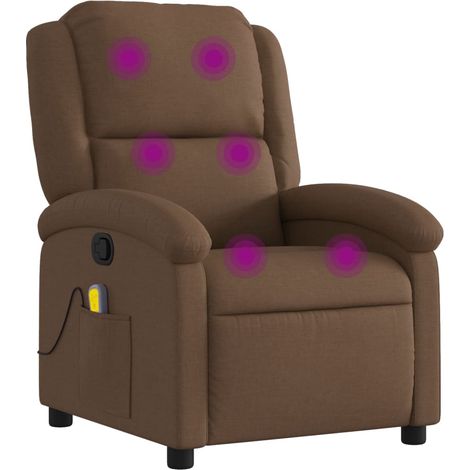 Maison Exclusive - Massagesessel Braun Stoff