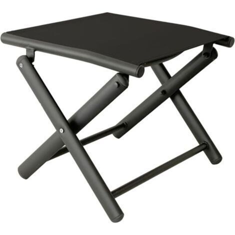 Repose-pieds de jardin - Pliable - En métal résistant aux intempéries - Meubles de jardin résistants aux intempéries - Anthracite/noir (1/4)