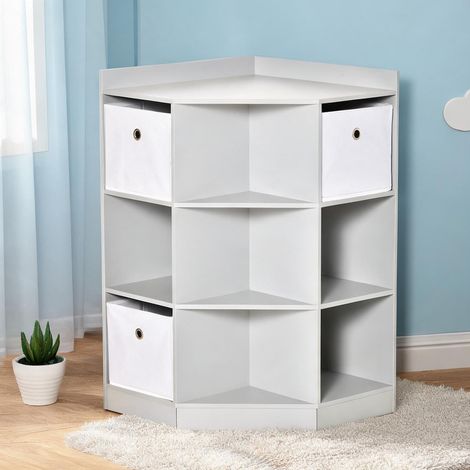 Étagère de rangement enfant 9 casiers MDF gris en mDF Vliesstoff (1/5)