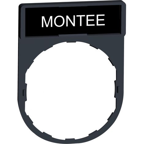 Harmony - porte-étiquette 30x40 + étiquette 'MONTEE' 8x27 - blanc/noir (ZBY2107) (1/3)