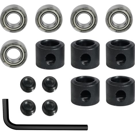 5 x 1/4 Inch Milling Cutter Bearings with Screws and Tool, Ball Bearing for Flush Milling Cutter, Router, for Lathes, Engines, Milling Machines (6.5 x 1.2 cm, 5 Pieces) (1/5)