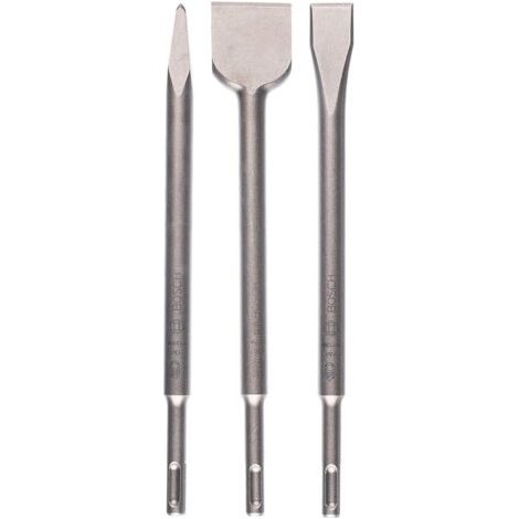 Accessories 3 pièces it de burins SDS plus (pour le béton et la maçonnerie, accessoires pour marteau burineur) Argent