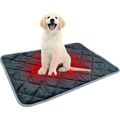 Couverture chauffante pour animaux 70 x 50 cm – Tissu peluche ultra-doux – Technologie auto-chauffante – Antidérapant pour intérieur et extérieur - sans-4870CM (1/5)
