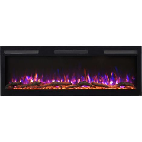 Cheminée électrique encastrable et murale Marjorie 213cm - 1400/1600W (1/5)