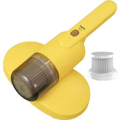 Nettoyeur anti-acariens double battement UV pour matelas, aspirateur jaune avec filtre, usage domestique chambre à coucher (1/5)