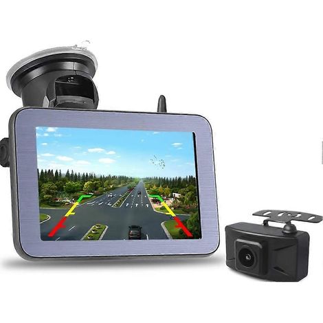 Caméra de recul sans fil 5 pouces avec vision nocturne, Wi-Fi et vision nocturne AHD1080p pour camions, bus et véhicules. (1/5)