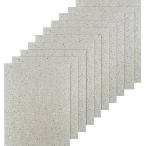 Sollbry Paquete de 10 láminas de mica para microondas (12 x 15 cm, cubierta de guía de ondas), placa de mica universal, recortable, para secador de pelo y tostadora. (1/5)