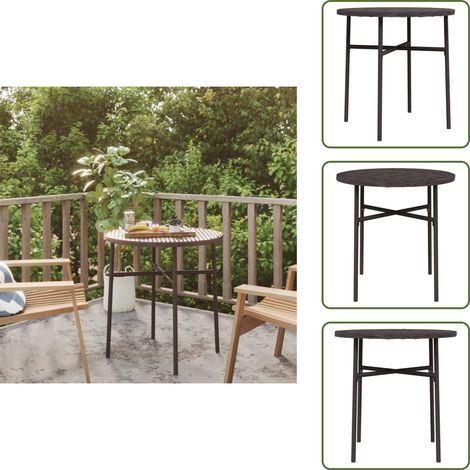 Table à thé Marron 45 cm Résine tressée - Table À Thé - Table D'extérieur - Mobilier De Jardin - Table Ronde - Résine Tressée (1/5)