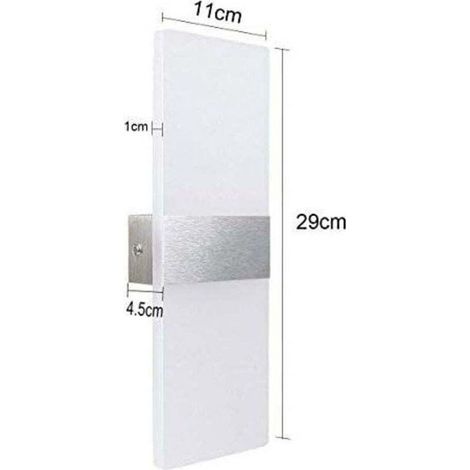 6W Applique Murale Intérieure LED 6000K Blanc Froid Acrylique Applique Murale Design Moderne Taille: 29x11CM Utilisé pour décorer le salon chambre couloir escalier étude etc.