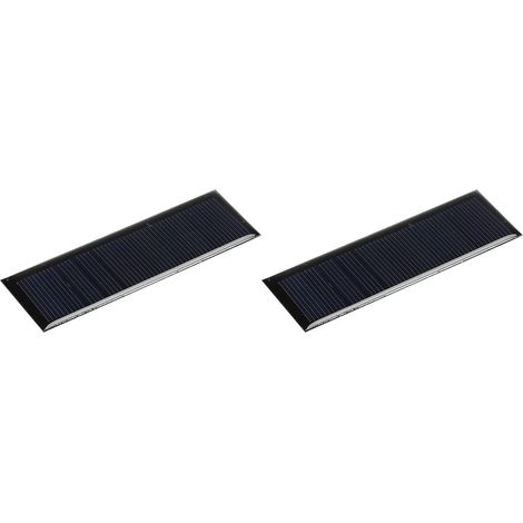 Paquet de 2 Mini Panneau Solaire Cellule 5.5V 70mA 0.385W 90mm x 30mm pour Bricolage Électrique Alimentation Projet (1/5)
