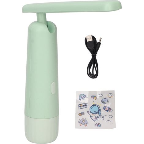 Irovami Lampe bureau LED rechargeable – Douce, angle réglable, vert – Idéal pour maison, voyage, bureau (1/5)