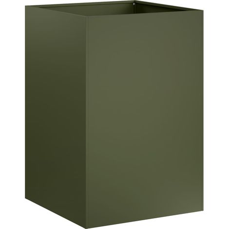 Maison Exclusive - Cache-pot de jardin Vert olive 40 x 40 x 75 cm (1/5)