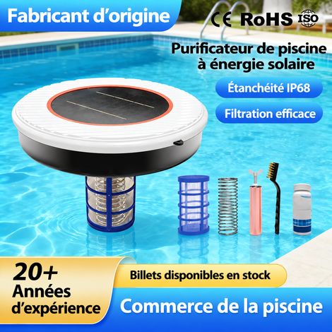 Purificateur d'eau de piscine solaire SPI008 ioniseur cuivre ABS 28,5 × 28,5 × 28 cm 900 g – Livraison gratuite (1/5)