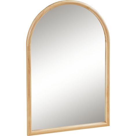 Specchio decorativo moderno da parete 90 x 60 cm finitura naturale 030010183