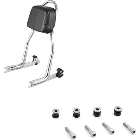 Set: Sissy Bar compatible avec Harley Davidson Softail Deluxe 05-17 ST1 + Kit de fixation docking hardware (1/4)