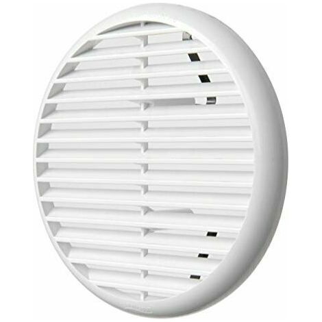 EDIL PLAST - LA VENTILAZIONE GRIGLIA TONDA UNIVERSALE CON MOLLE E RETE DN. 155 BIANCO TUR125B