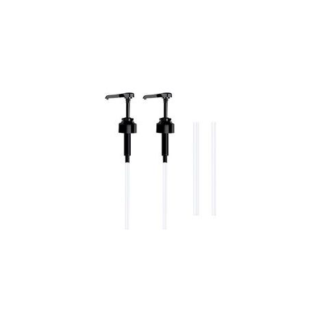 Lot de 2 Pompe doseuse bidon 5 litres Bouteille Pompe Vide(Noir), réutilisables Flacon Pompe Vide Plastique Remplacement de 38 cm pour contenants d'assaisonnement de Liquide de Salle de Bain (1/5)
