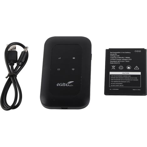 Routeur WiFi 4G avec Emplacement Carte Micro SIM 150Mbps, 8 Utilisateurs, Batterie 2100mAh, Point d Accès Mobile pour PC Portable Téléphone Ordinateur Version Asie (B1.B3.B5.B8.B38.B40.B41) (1/5)