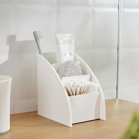 Organiseur de bureau à plusieurs niveaux avec porte-stylo de rangement pour télécommandes, idéal pour les fournitures de bureau, les accessoires de bureau, les chambres d'étudiant et l'espace de trava (1/5)