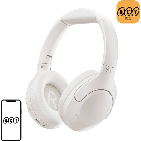QCY H3 lite kabellose Kopfhörer, ANC (weiß) (1/5)