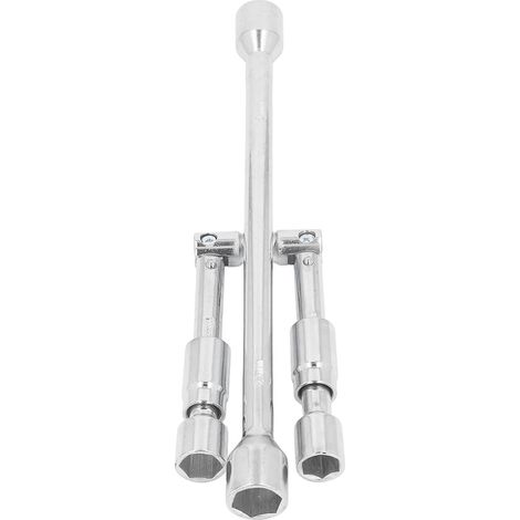 GARRYFIZH Clé à roue pliable 14 pouces en croix à 4 voies pour pneus de voiture, camion et SUV
